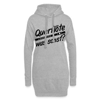 Fanfahrenzug, Spielmannszug, Querflöte was ...(25) - Hoodie-Kleid - Grau meliert - Vorne