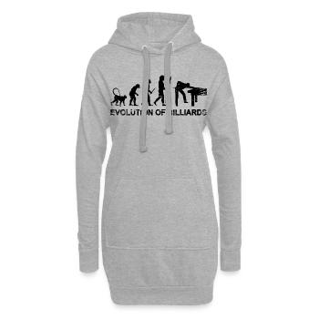 Billard Evolution - Hoodie-Kleid - Grau meliert - Vorne