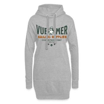 SEGELN MIT MEERBLICK Vorräte Chesapeake Bay - Hoodie-Kleid - Grau meliert - Vorne