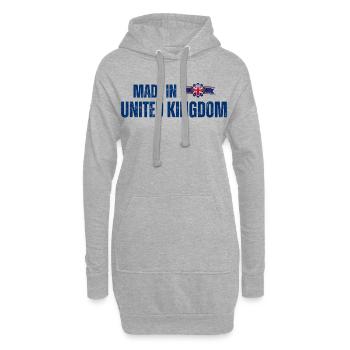 Fabriqué au Royaume-Uni, fierté britannique - Sweat-shirt à capuche long Femme - gris chiné - Devant