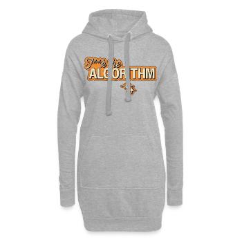 Fk the Algorithm – Digital Rebellion - Hoodie Dress - heather grey - Front