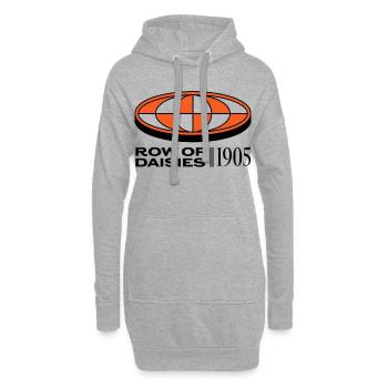 Futuristisches Cyber-Emblem - Hoodie-Kleid - Grau meliert - Vorne