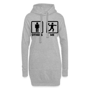 Leben eines Handballspielers - Hoodie-Kleid - Grau meliert - Vorne