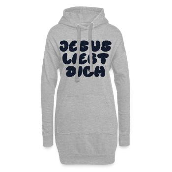JESUS LIEBT DICH - Hoodie-Kleid - Grau meliert - Vorne