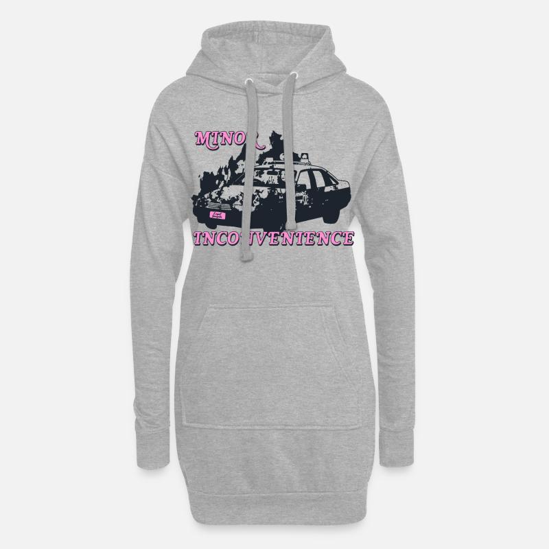 Minor Inconvenience Statement Design - Hoodie-Kleid - Grau meliert