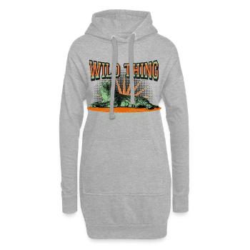 Roaring Like a Tiger - Hoodie-Kleid - Grau meliert - Vorne