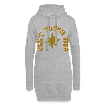 Can't Touch This – Kaktus-Humor - Hoodie-Kleid - Grau meliert - Vorne