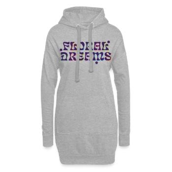 Floral Dreams Psychedelic Type - Hoodie-Kleid - Grau meliert - Vorne
