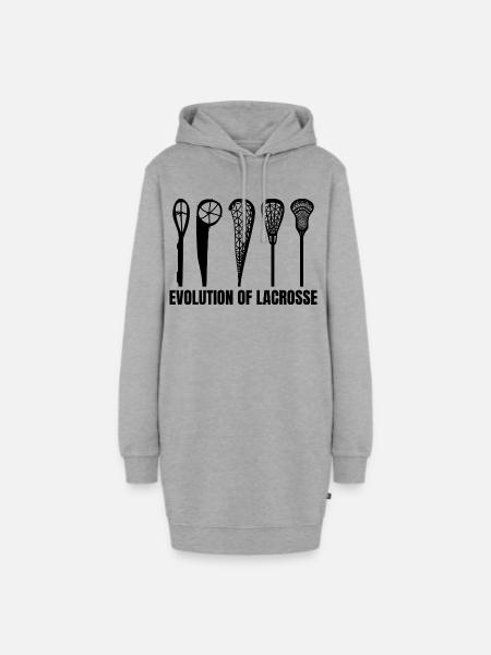 Entwicklung des Lacrosse Schläger - Hoodie-Kleid - Grau meliert