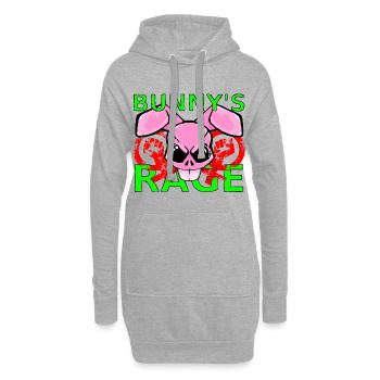 Raging Bunny - Hoodie-Kleid - Grau meliert - Vorne