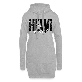 Hewi Dit ! – Berlin Humour Dicton Design - Sweat-shirt à capuche long Femme - gris chiné - Devant
