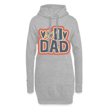 No 1 Dad Herz-Design - Hoodie-Kleid - Grau meliert - Vorne