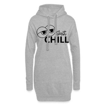 Juste se détendre / Juste détendu - Sweat-shirt à capuche long Femme - gris chiné - Devant