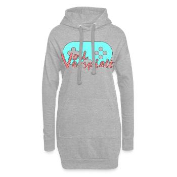 Gamer's Passion - Hoodie-Kleid - Grau meliert - Vorne