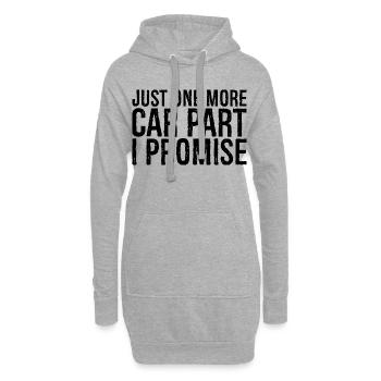 just one more car part I promise - Hoodie-Kleid - Grau meliert - Vorne