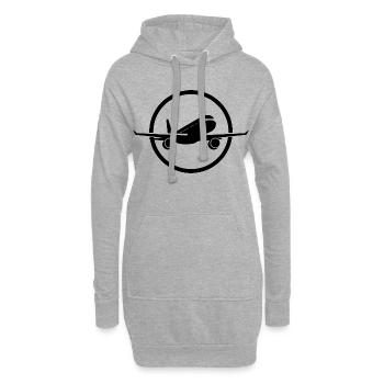 Luftfahrzeug - Hoodie-Kleid - Grau meliert - Vorne