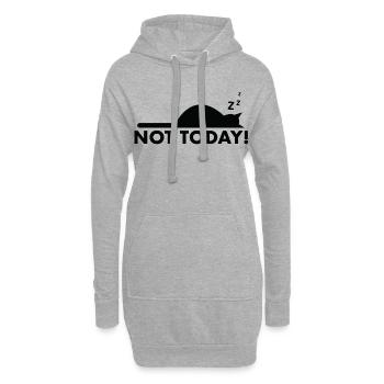 Non! Pas aujourd’hui - Drôle de chat disant de l’humour - Sweat-shirt à capuche long Femme - gris chiné - Devant