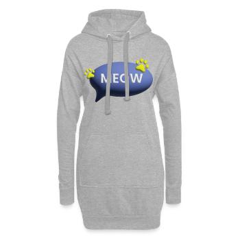 meow cat cute catlove 3d - Hoodie-Kleid - Grau meliert - Vorne