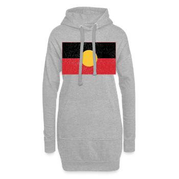 Aborigines in Australien - Hoodie-Kleid - Grau meliert - Vorne