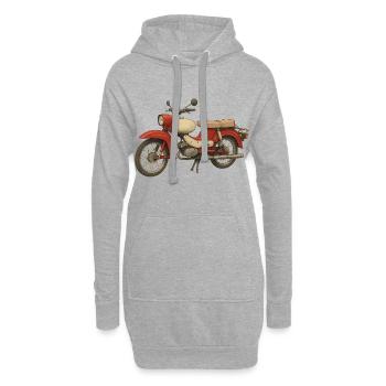 Star - Hoodie-Kleid - Grau meliert - Vorne