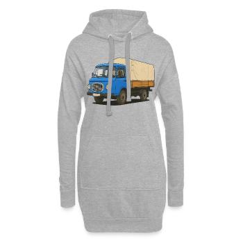 Ost-Pritsche - Hoodie-Kleid - Grau meliert - Vorne