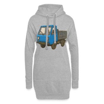 Petit Nain de Puissance - Sweat-shirt à capuche long Femme - gris chiné - Devant