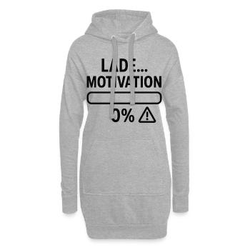 Motivationsbalken auf Null - Hoodie-Kleid - Grau meliert - Vorne
