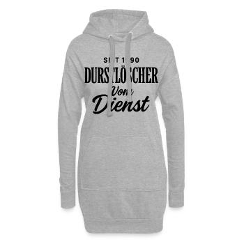 Seit 1990 - Hoodie-Kleid - Grau meliert - Vorne