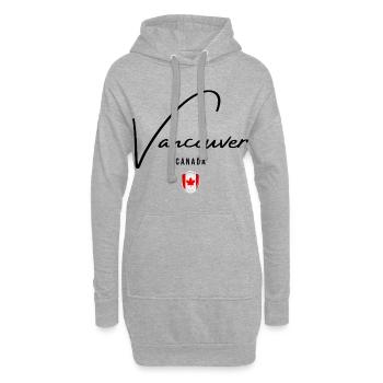 Ich liebe Vancouver, Erinnerung an Vancouver - Hoodie-Kleid - Grau meliert - Vorne