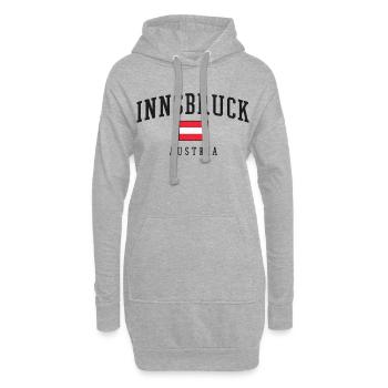 Innsbruck Vintage Flag Logo – Austria - Hoodie-Kleid - Grau meliert - Vorne