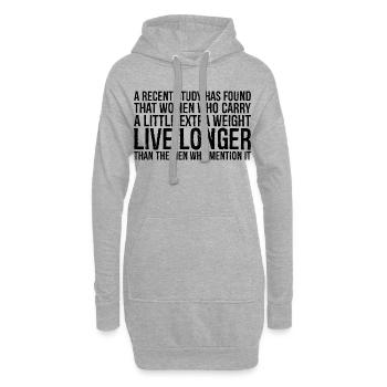 Eine aktuelle Studie hat ergeben, dass Frauen, die eine - Hoodie-Kleid - Grau meliert - Vorne