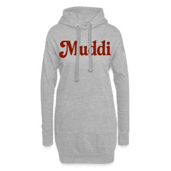 Herzstück Muddi - Hoodie-Kleid - Grau meliert - Vorne