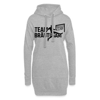 Team Bräutigam Torjubel - Hoodie-Kleid - Grau meliert - Vorne