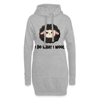 Cute black sheep grumpy with saying - Hoodie Dress - heather grey - Front