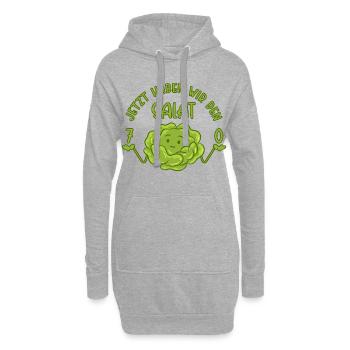 70. Geburtstag - Jetzt haben wir den Salat 70 - Hoodie-Kleid - Grau meliert - Vorne