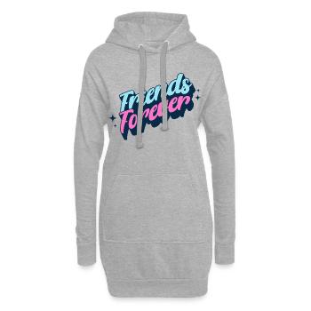 Écriture rétro néon de Friends Forever - Sweat-shirt à capuche long Femme - gris chiné - Devant
