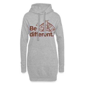 Be different - Hoodie-Kleid - Grau meliert - Vorne