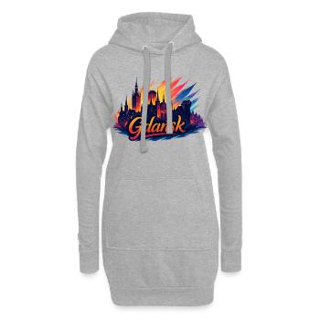 Danzig Gdańsk Stadt Polen Geschenk - Hoodie-Kleid - Grau meliert - Vorne
