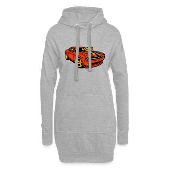 Machine musculaire – Style shaker - Sweat-shirt à capuche long Femme - gris chiné - Devant