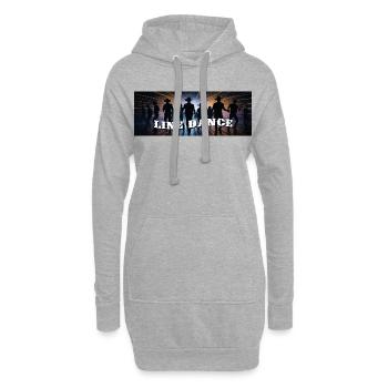 Danse en ligne danse de groupe - Sweat-shirt à capuche long Femme - gris chiné - Devant
