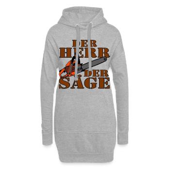 Le Seigneur de la Scie , Tronçonneuse , Tronçonneuse ....... - Sweat-shirt à capuche long Femme - gris chiné - Devant