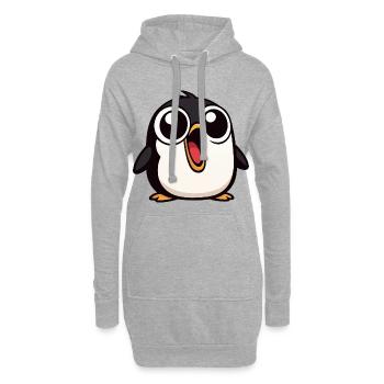 Kawaii Penguin Delights dessin animé mignon pour les enfants - Sweat-shirt à capuche long Femme - gris chiné - Devant