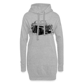 Classiques orientaux sur roues - Sweat-shirt à capuche long Femme - gris chiné - Devant