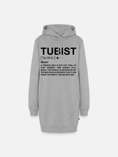 Tubist Bedeutung - Hoodie-Kleid - Grau meliert