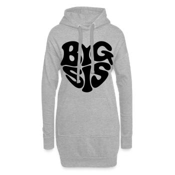 Grande Sœur - Sweat-shirt à capuche long Femme - gris chiné - Devant