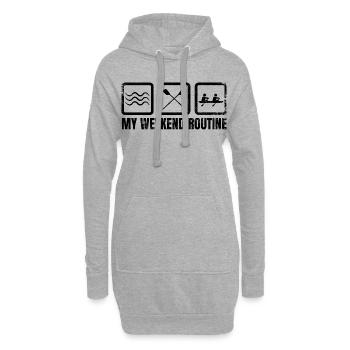 Meine Wochenendroutine - Hoodie-Kleid - Grau meliert - Vorne