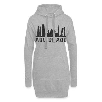 Abu Dhabi Nightscape - Hoodie-Kleid - Grau meliert - Vorne