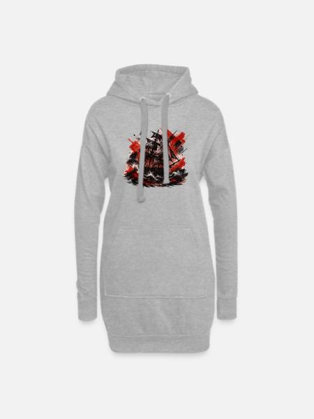 Ship - Hoodie-Kleid - Grau meliert