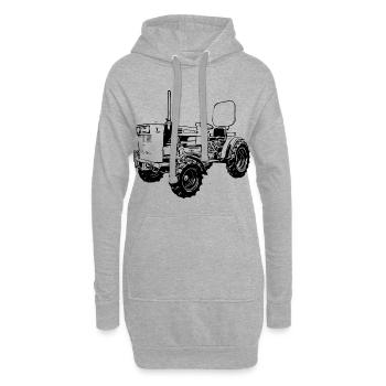 A45 Kulttraktor - Hoodie-Kleid - Grau meliert - Vorne