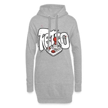 Retrobomber Joystick Design - Hoodie-Kleid - Grau meliert - Vorne